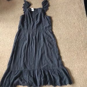 LOFT NEW WOMEN DRESS, GRAY SIZE6 with flower print